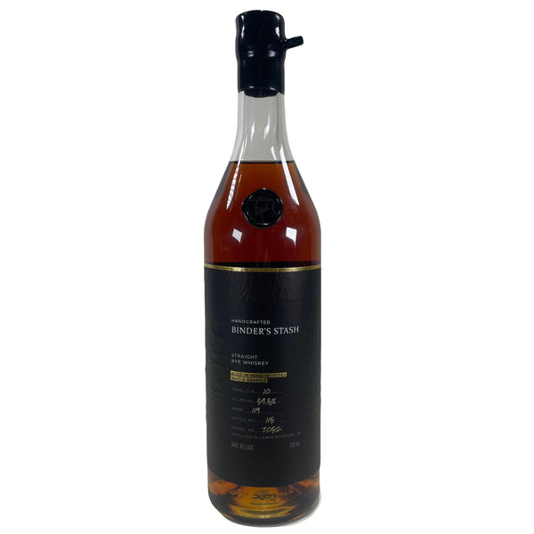 Binder’s Stash 'Not a Rye Guy' 10 Year Old Single Barrel Indiana Rye