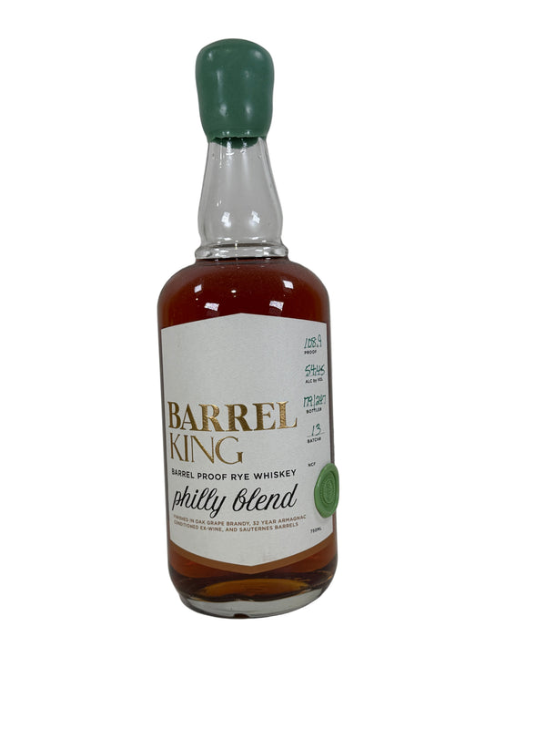 Barrel King 'Philly Blend' Batch 13 Barrel Proof Rye Whiskey