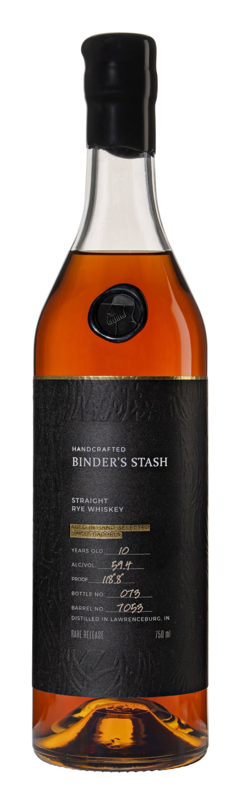 Binder’s Stash 'Furioso' 10 Year Single Barrel Straight Rye Whiskey