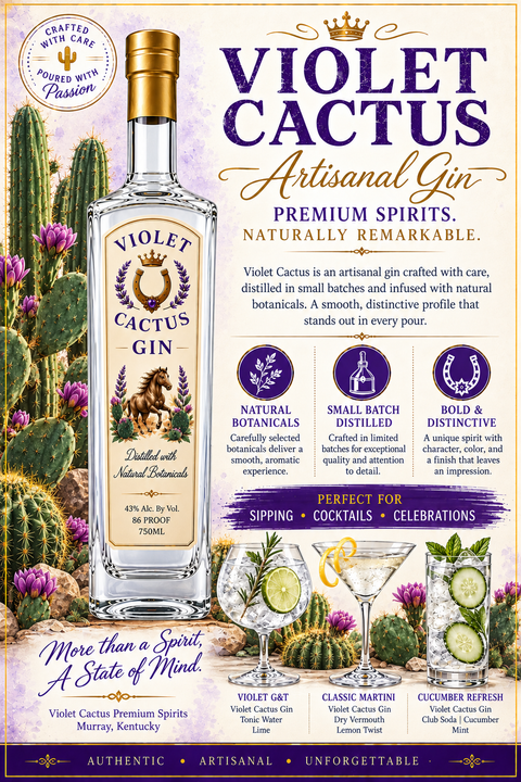 Violet Cactus Artisanal Gin