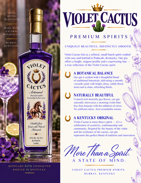 Violet Cactus Artisanal Purple Gin
