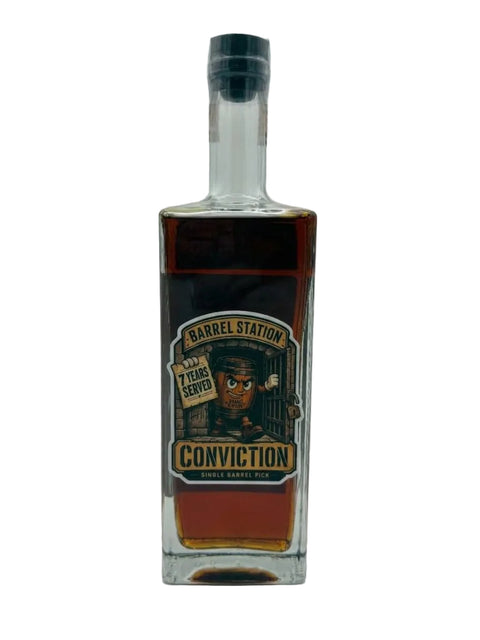 Conviction x Barrel Station 7 Year Old Single Barrel Straight Bourbon Whiskey 750ml
