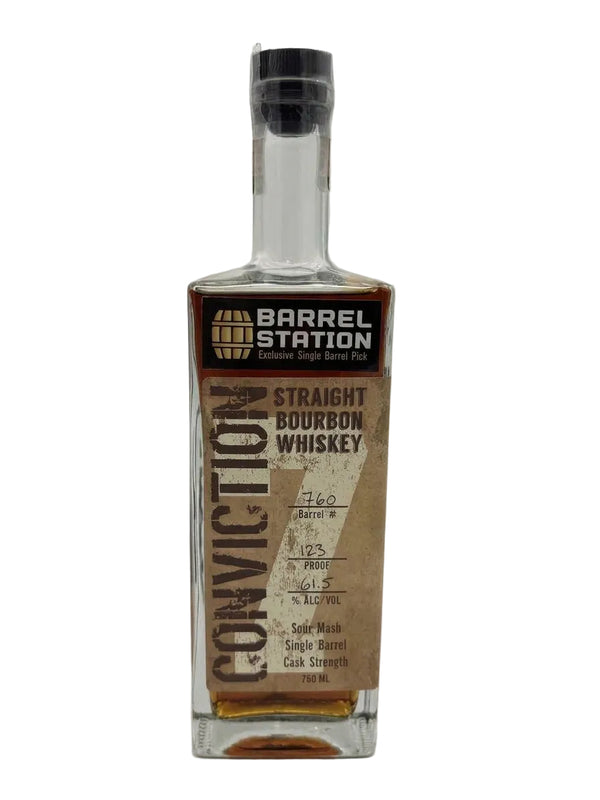 Conviction x Barrel Station 7 Year Old Single Barrel Straight Bourbon Whiskey 750ml